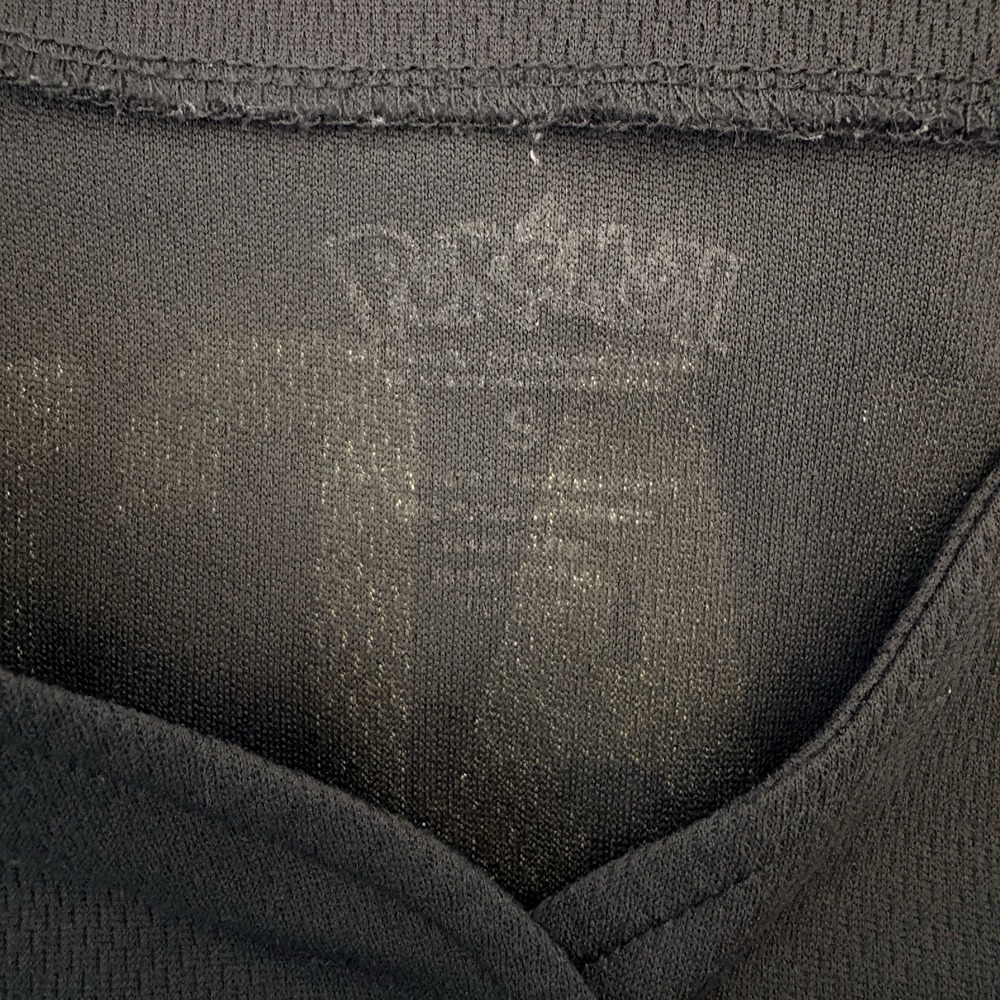 Pikachu Pokemon Women Small #025 Jersey Black Baseball Shirt Double Sided‎ Y2K - Picture 5 of 9